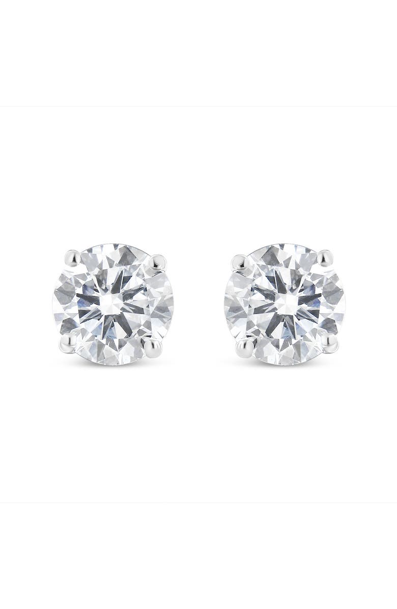Haus of Brilliance 14k White Gold Solitaire Diamond Stud Earrings, Main, color, White