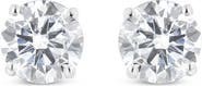 Haus of Brilliance Silver 1-1/2 Cttw Black Diamond Stud Earrings
