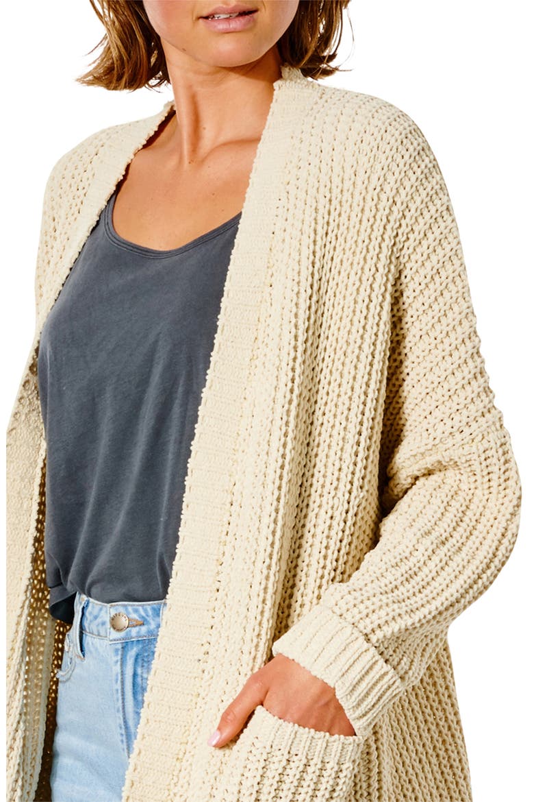 Safari Sun Open Front Cardigan, Alternate, color, SAND