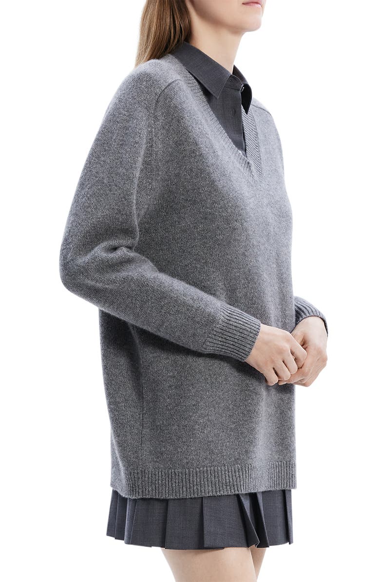 Theory Karenia Neu Oversize Wool & Cashmere Sweater, Alternate, color,