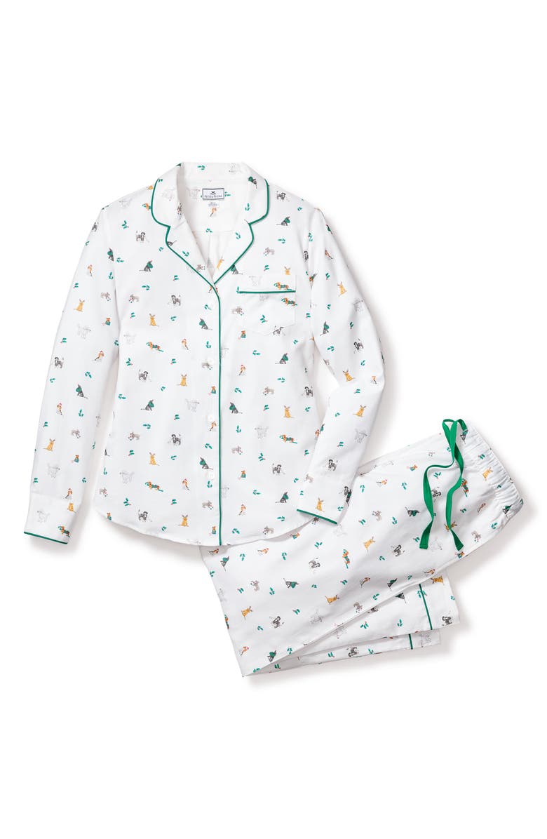 Petite Plume Jingle Paws Cotton Pajamas, Alternate, color,