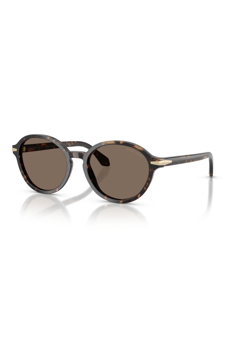 53mm Oval Sunglasses, Alternate, color, BROWN