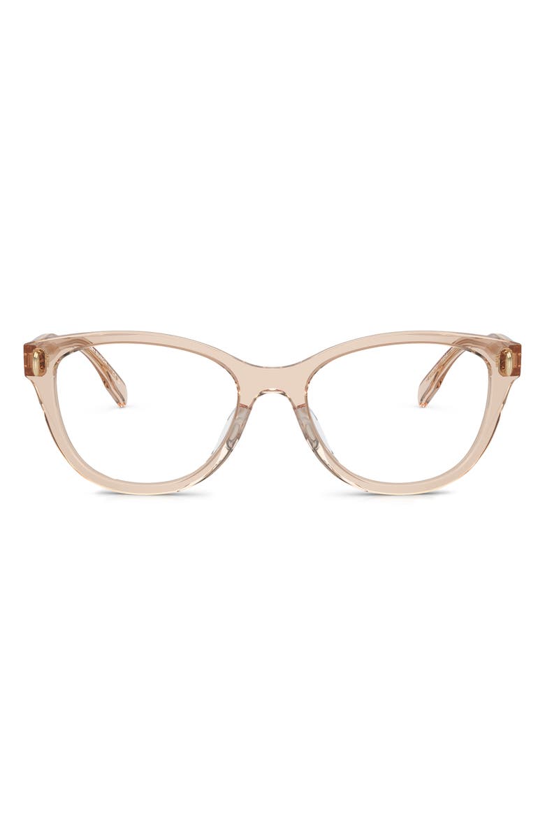 Tory Burch 53mm Pillow Optical Glasses, Main, color, 