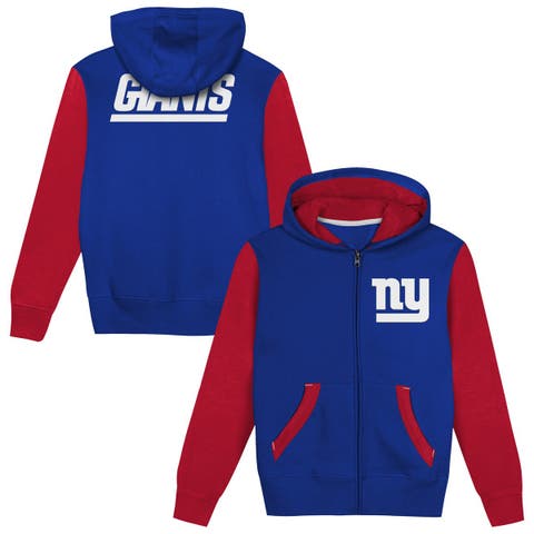 Toddler Outerstuff  Royal/Red New York Giants Stadium Colorblock Full-Zip Hoodie