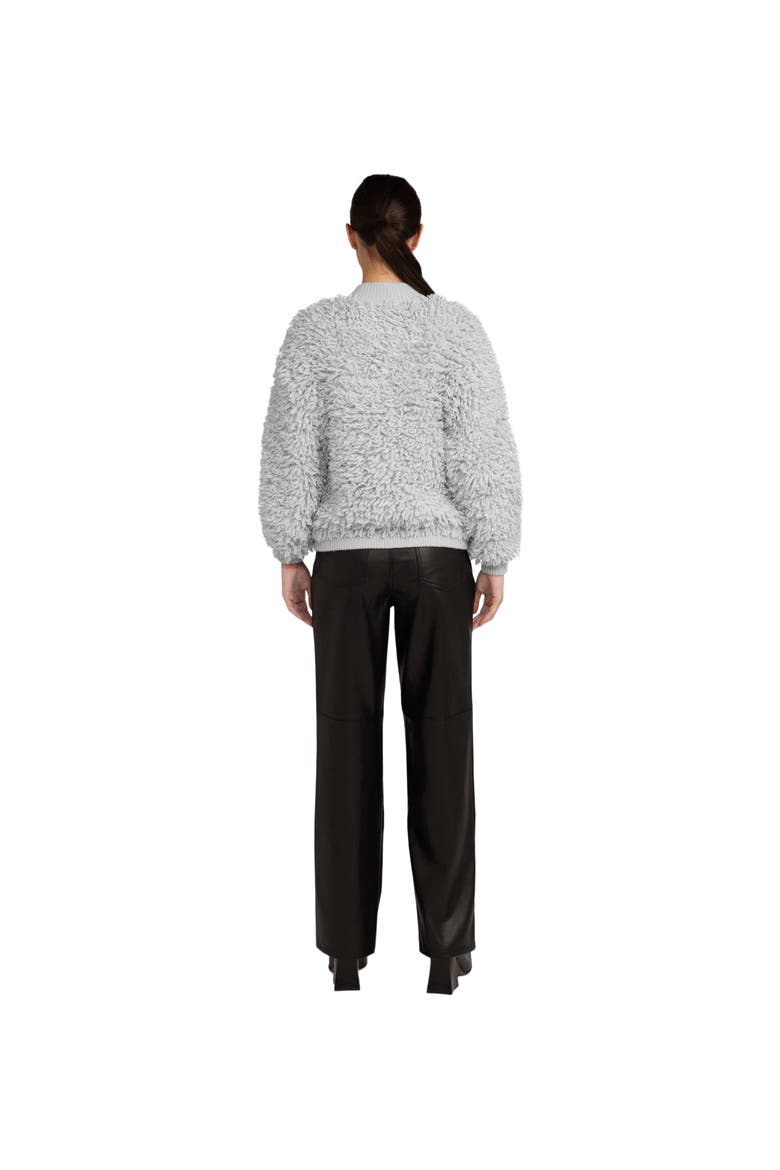 Loop-Stitch Cashmere Cardigan, Alternate, color, silver birch