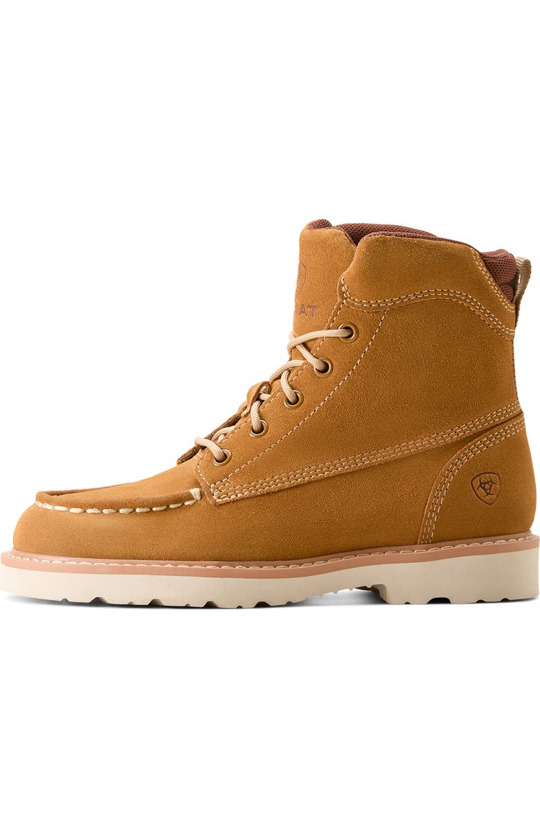 Ariat Kids' Lift Moc Toe Boot, Alternate, color, Wheat Suede