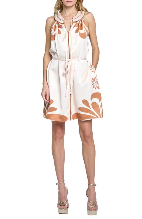 Kyndra Print Sleeveless Minidress