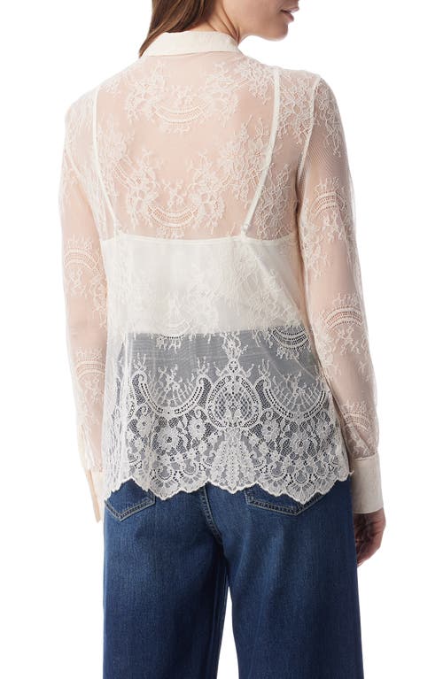 Do By Dee Ocleppo Erynn Lace Button-up Shirt In Orange
