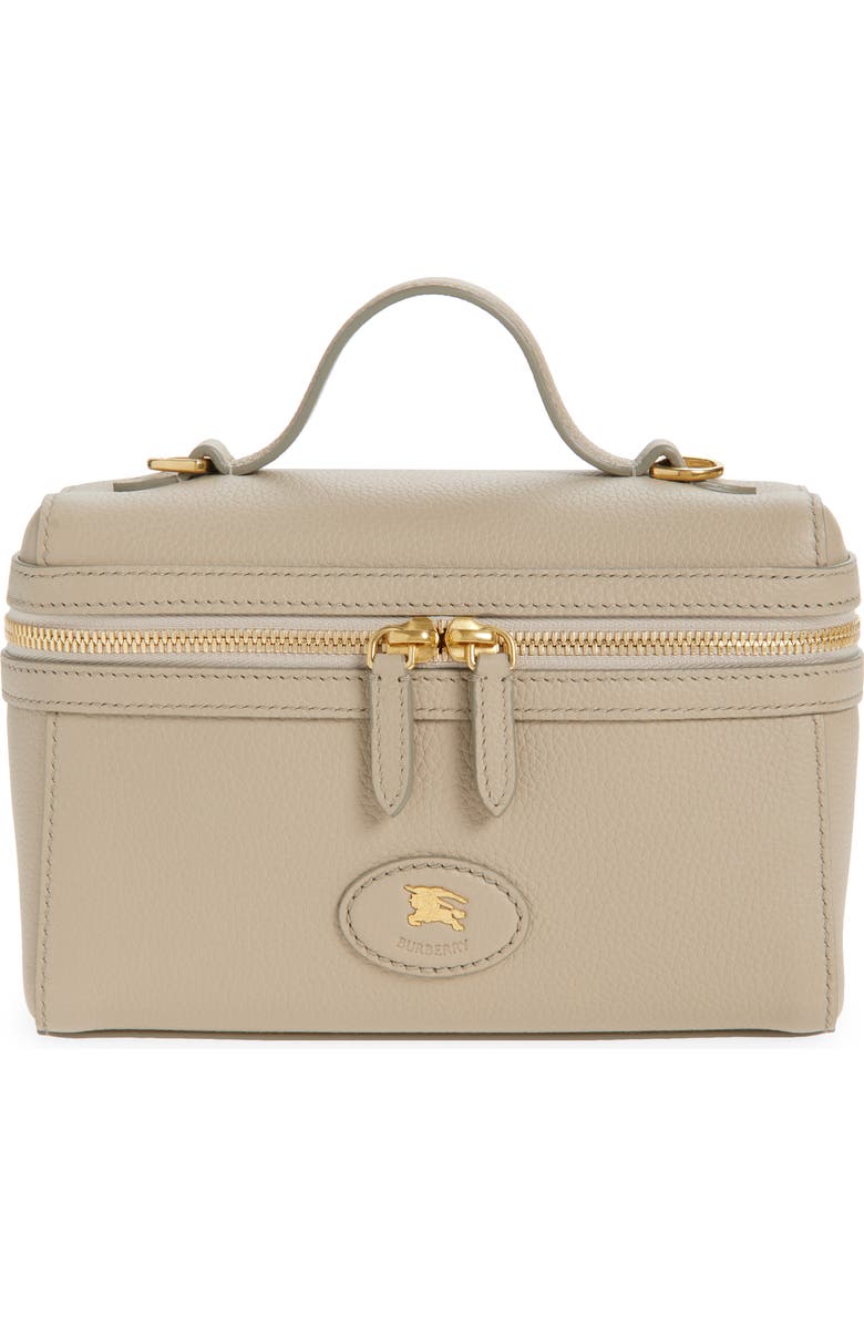 Burberry Bloomsbury Leather Vanity Bag, Main, color, Mushroom/ Mallow Pink