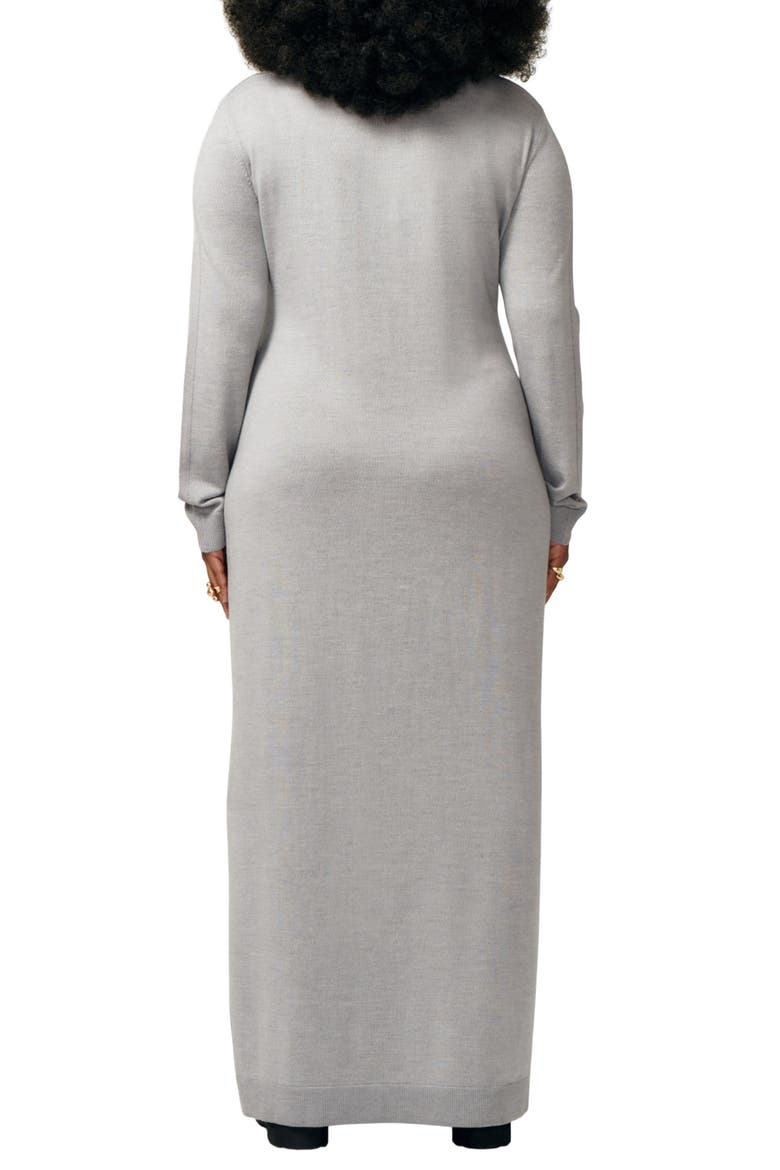 Affection Long Sleeve Merino Wool Jersey Sweater Dress, Alternate, color, STRING