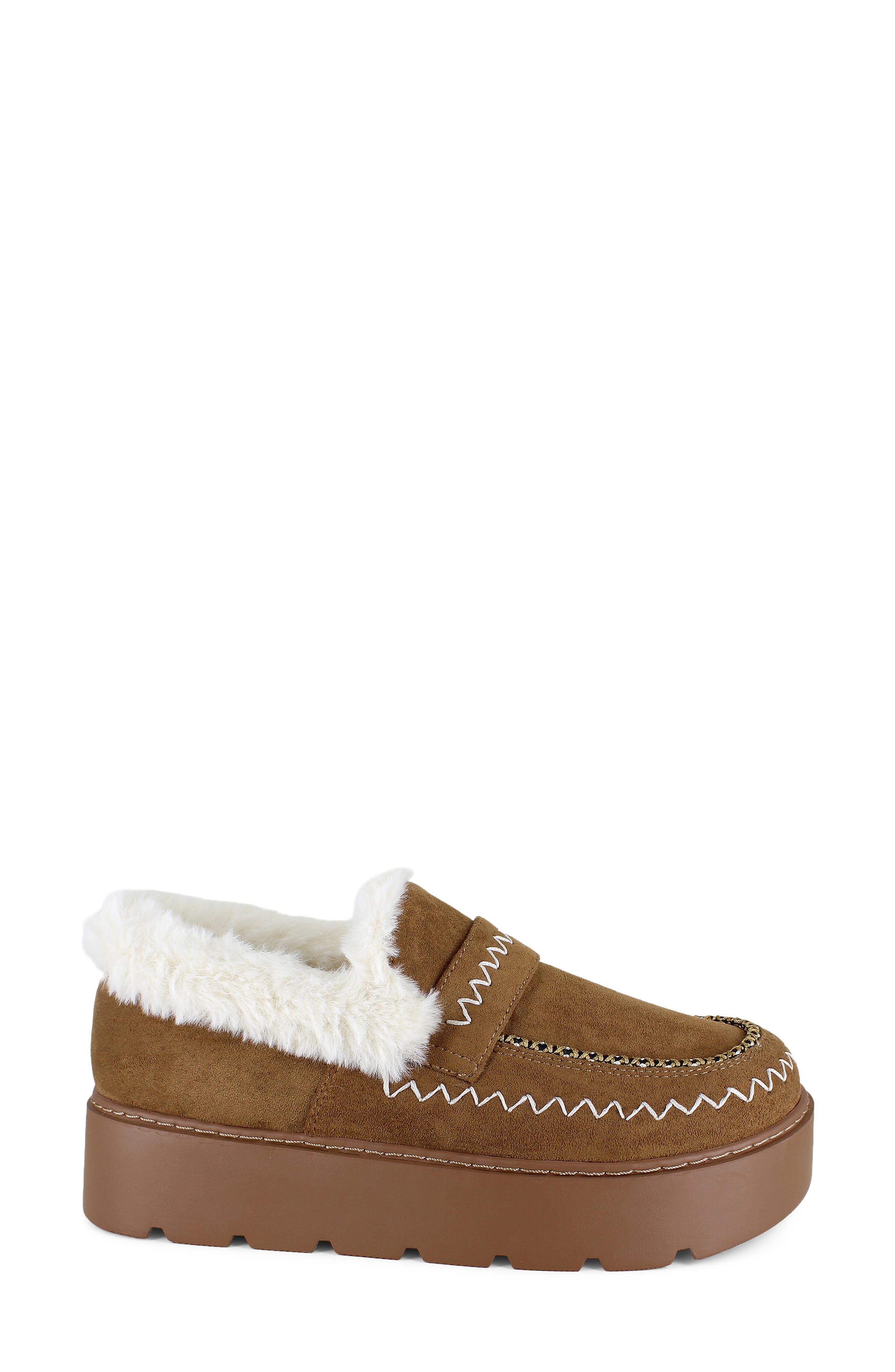 Snoh Moccasin Slipper, Alternate, color, CHESTNUT