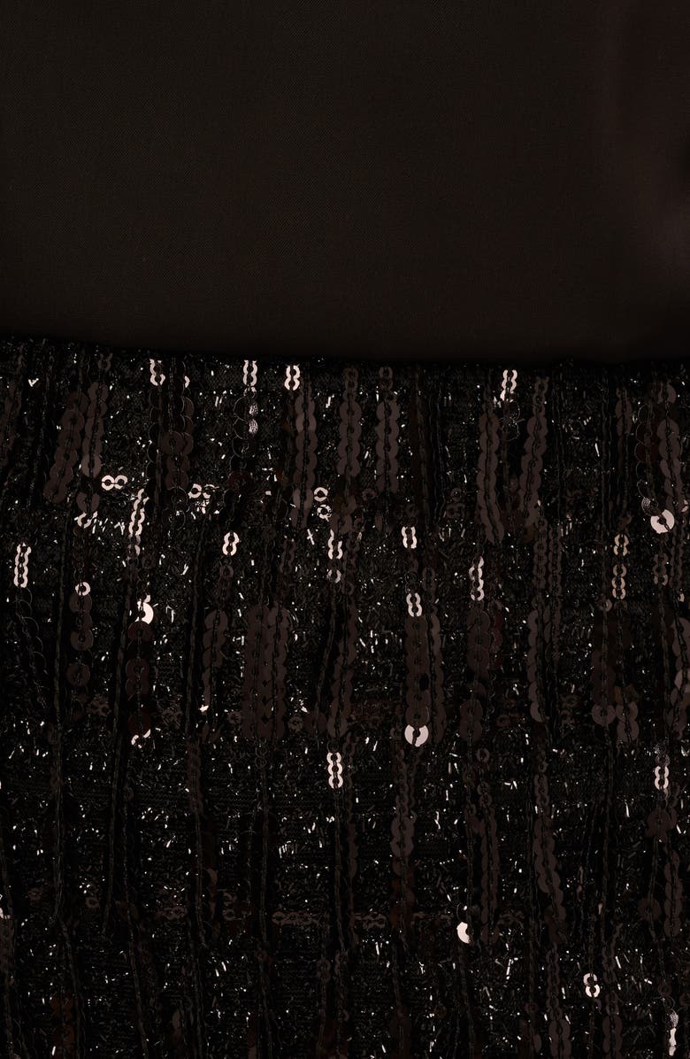 Adrianna Papell Sequin Fringe Cocktail Minidress, Alternate, color,