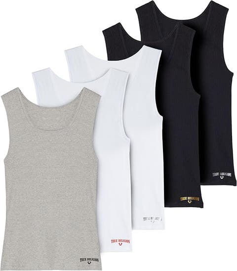 Ribbed Cotton Tank Top Pack of 5