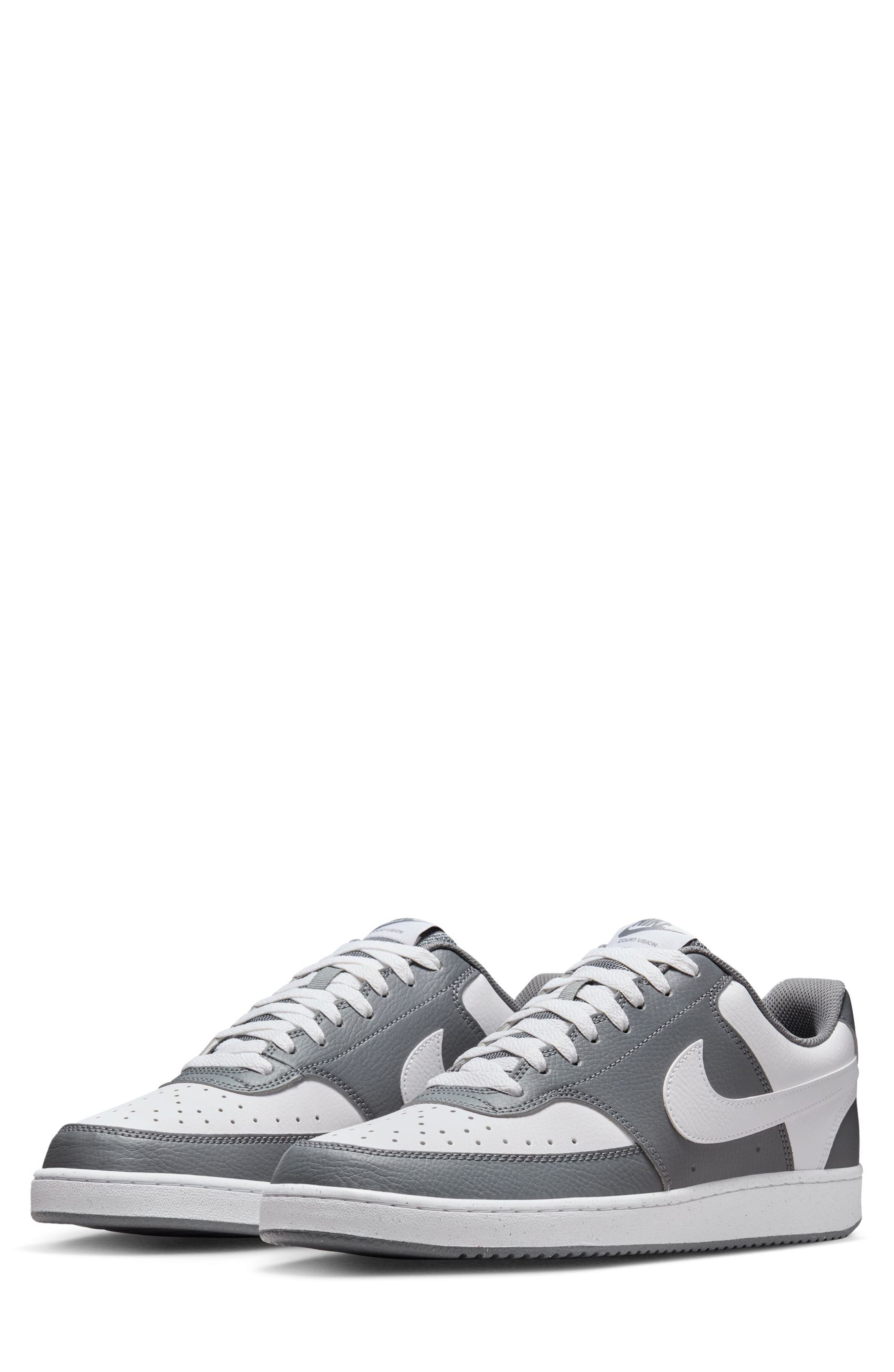 Nike Court Vision Low Sneaker, Main, color, Cool Grey/ White