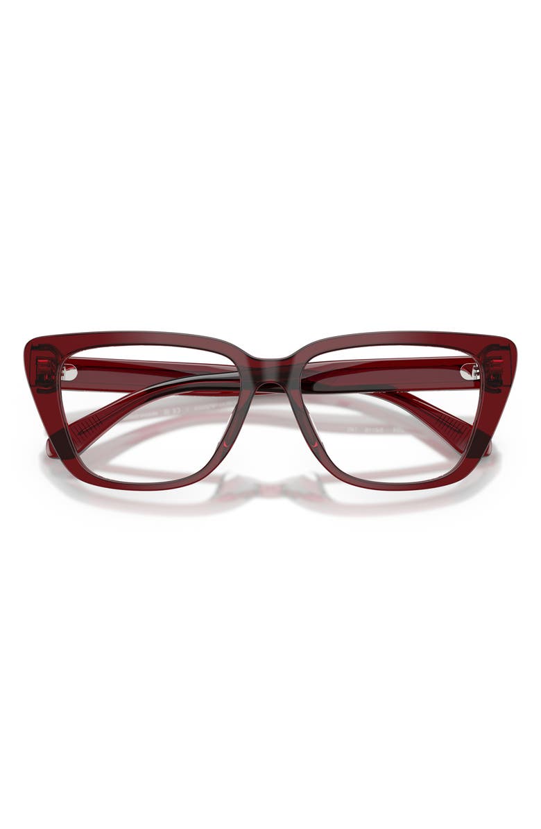 Emporio Armani 52mm Cat Eye Optical Glasses, Alternate, color, Shiny Bordeaux / Demo Lens