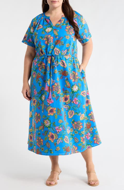 Anabelle Floral Fatima Midi Dress (Plus)