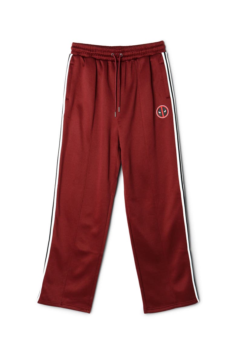 Deadpool & Wolverine Athletic Track Pants, Main, color, Dark Red Deadpool