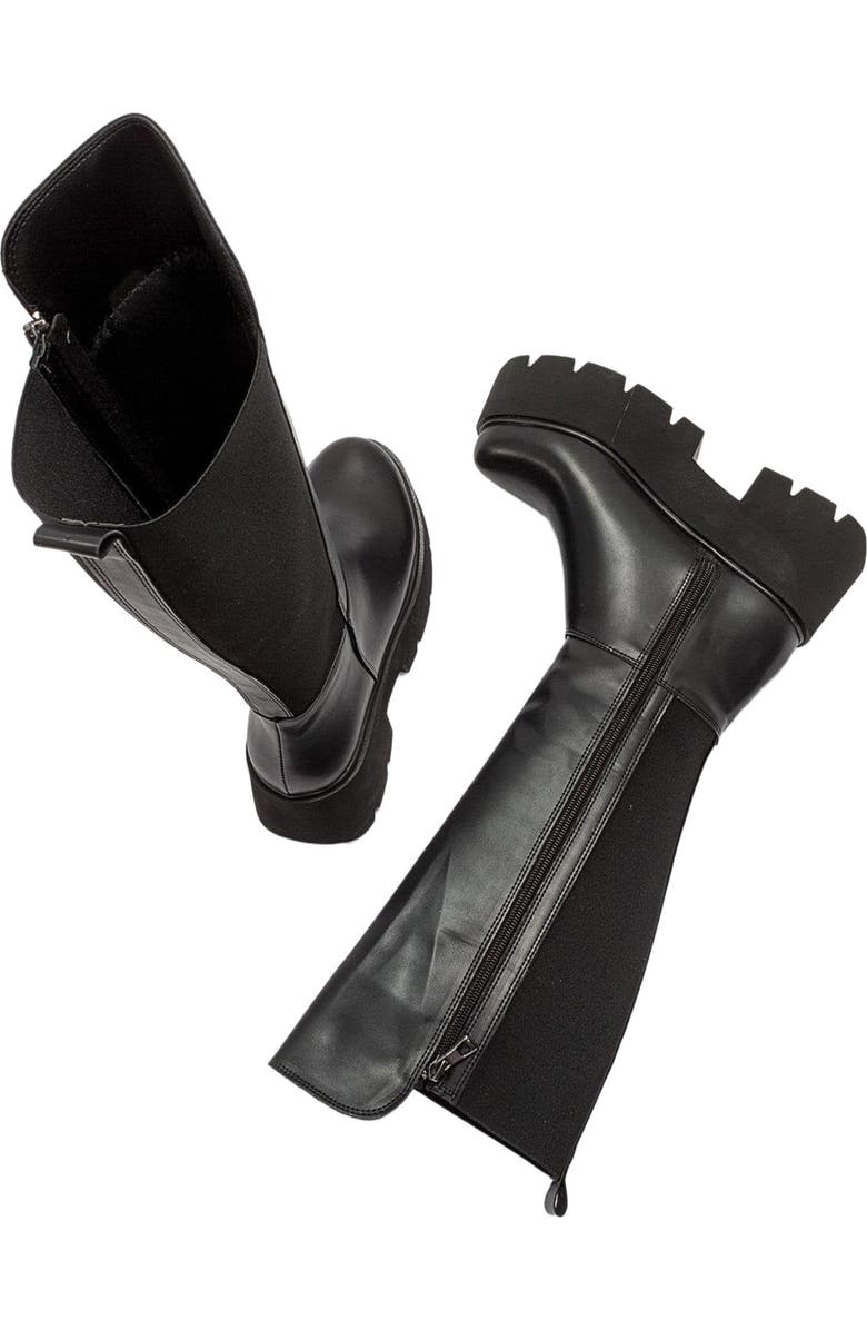 Prologue Shoes Solo Platform Boot, Alternate, color, Black Faux Leather