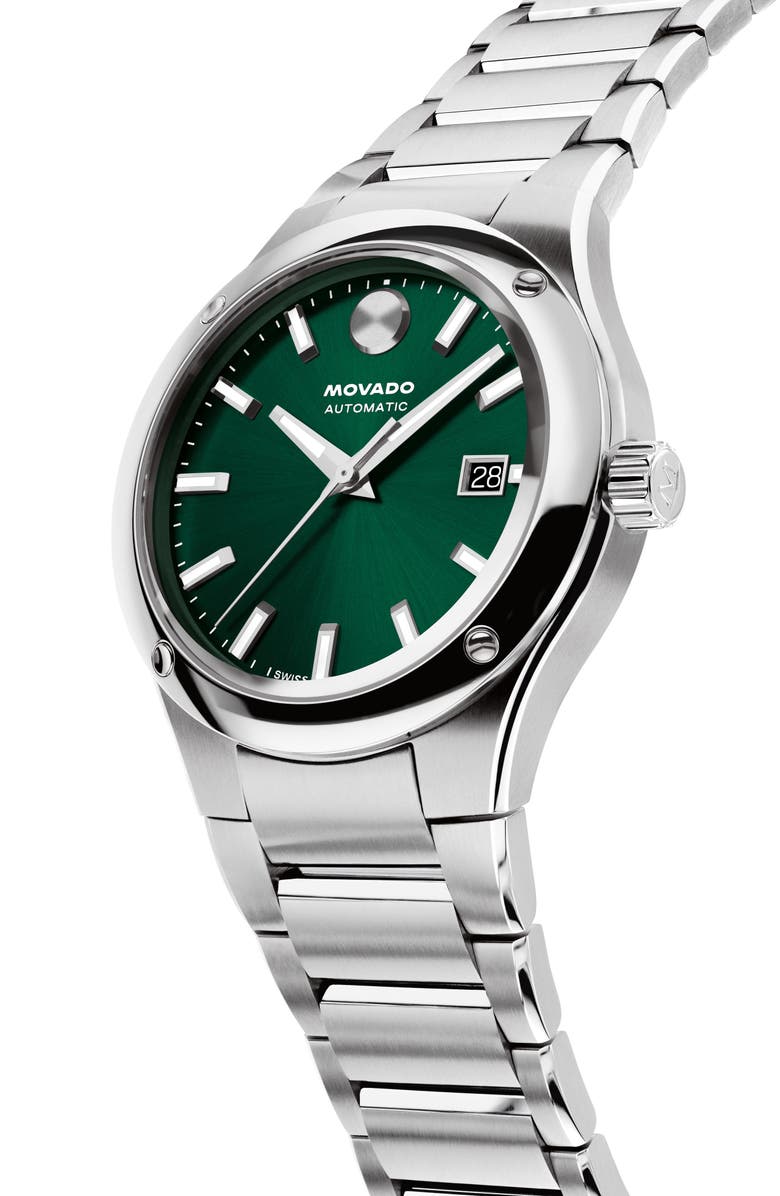 Movado Museum Imperiale Bracelet Watch, 40mm, Alternate, color, Green