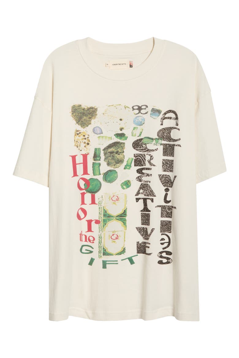 Honor Creative Graphic T-Shirt, Alternate, color, BONE