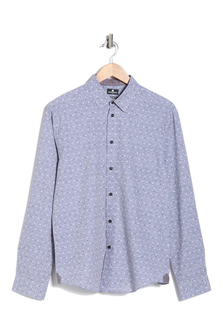 Denim Dot Long Sleeve Shirt, Alternate, color, GREY