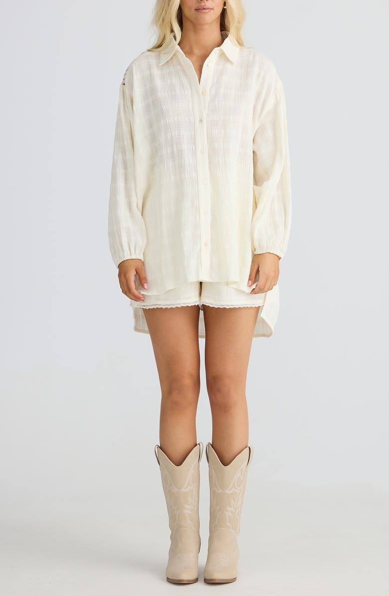 Talisman the Label Leilani Cutout Shirt, Main, color, Off White