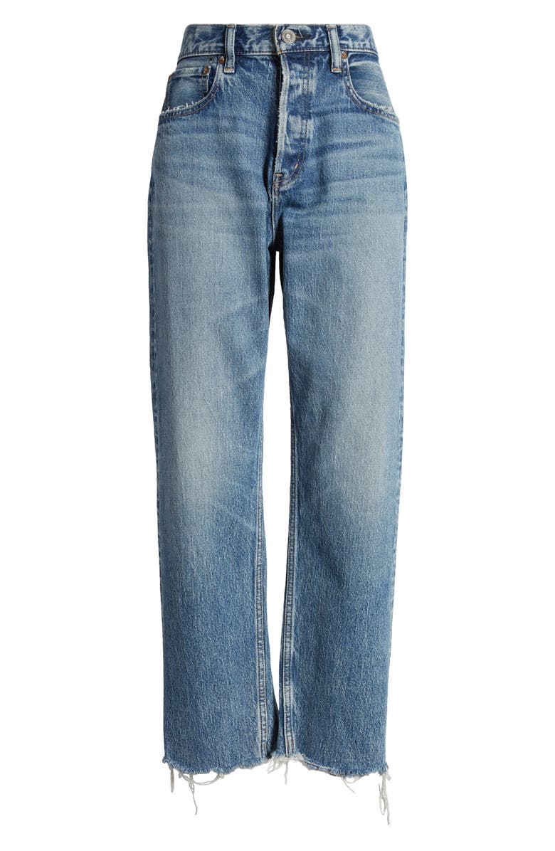 MOUSSY VINTAGE MV Mabel High Waist Distressed Wide Straight Leg Jeans, Alternate, color,
