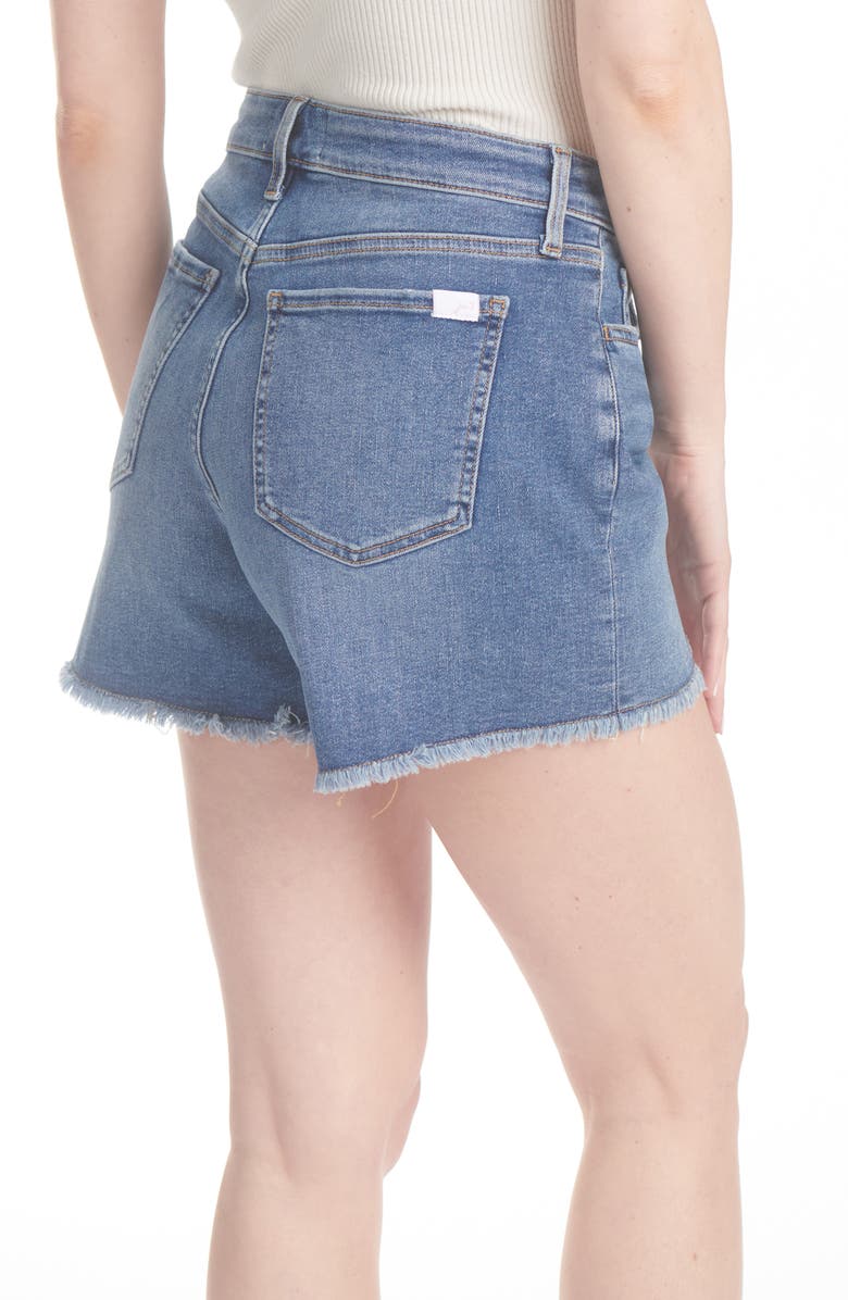 JEN7 by 7 For All Mankind Frayed Denim Shorts, Alternate, color, 