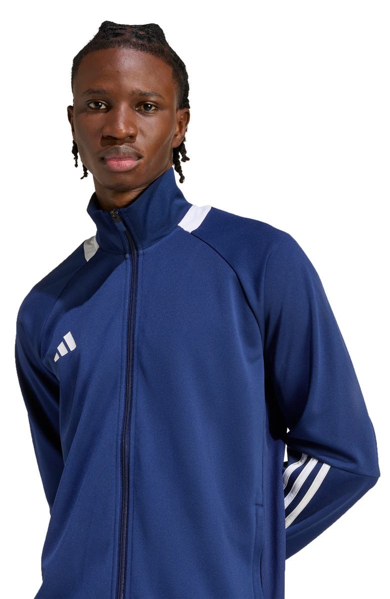adidas Sereno AEROREADY Track Jacket, Alternate, color, Dark Blue/ White