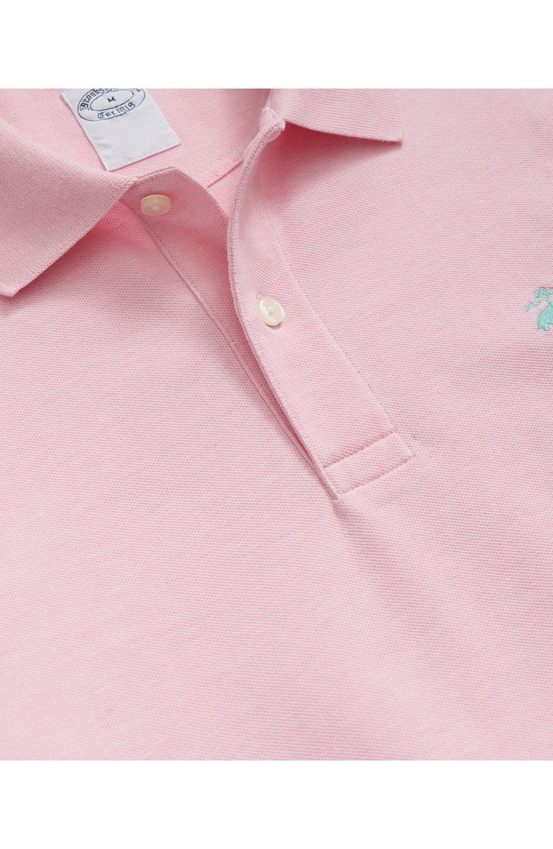 Brooks Brothers Stretch Supima<sup>®</sup> Cotton Piqué Polo, Alternate, color, Pink Heather