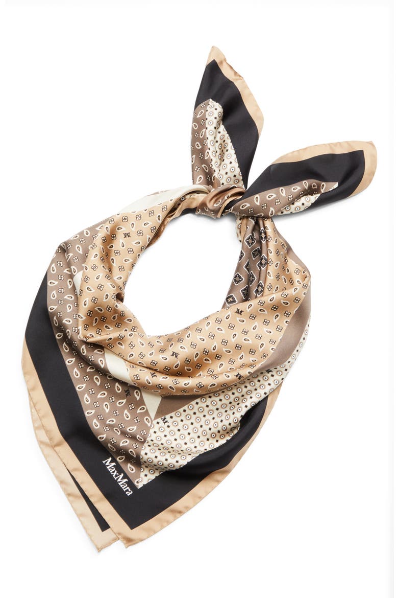 Paisley Monogram Silk Square Scarf (Women) | Nordstrom