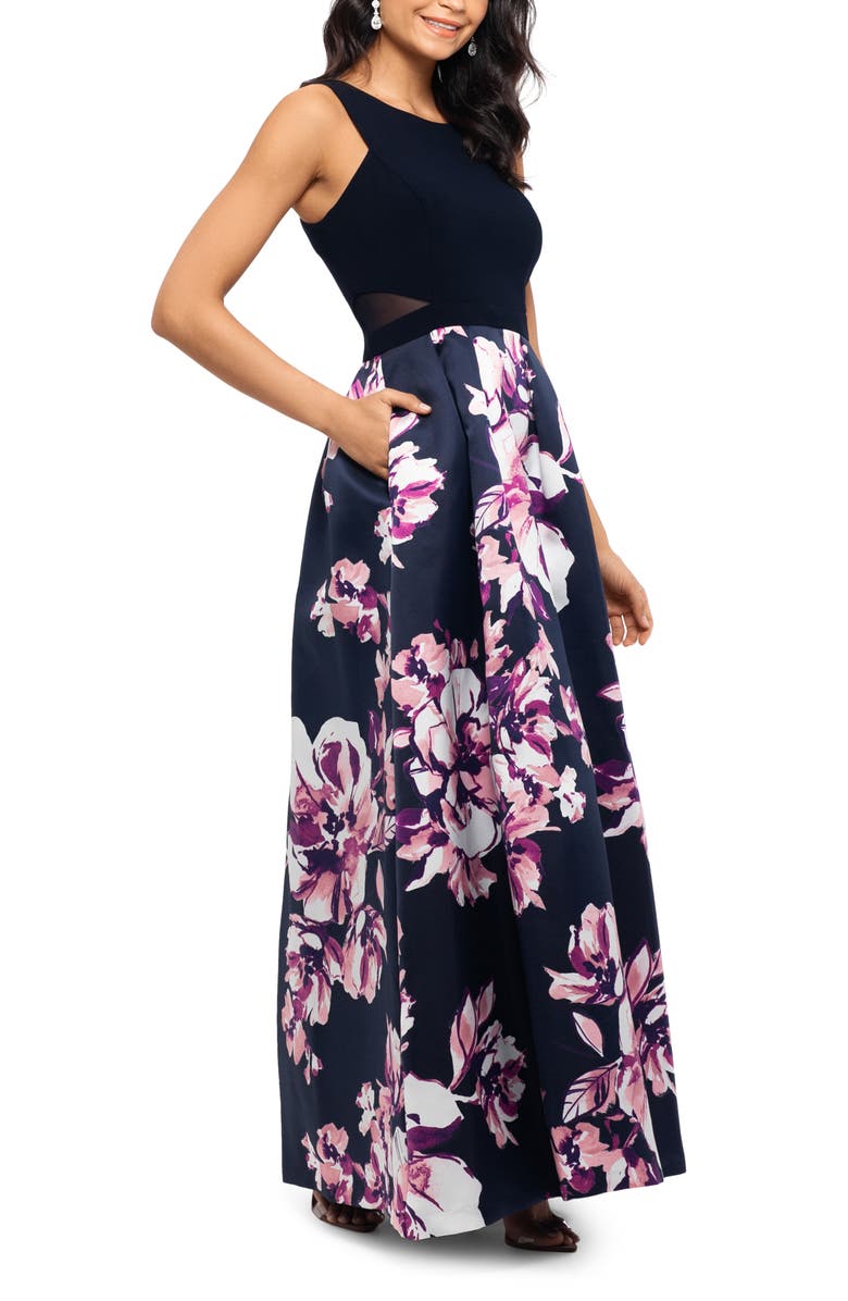 Xscape Evenings Xscape Floral Evening Dress, Alternate, color, 