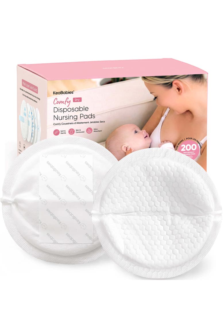 Comfy Dry Disposable Nursing Pads, Main, color, White