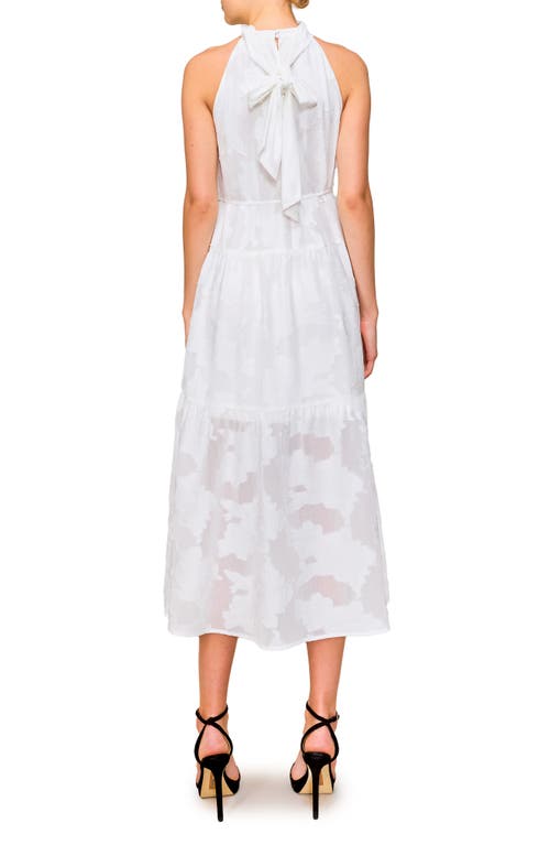 Melloday Jacquard Midi Sundress In Ivory
