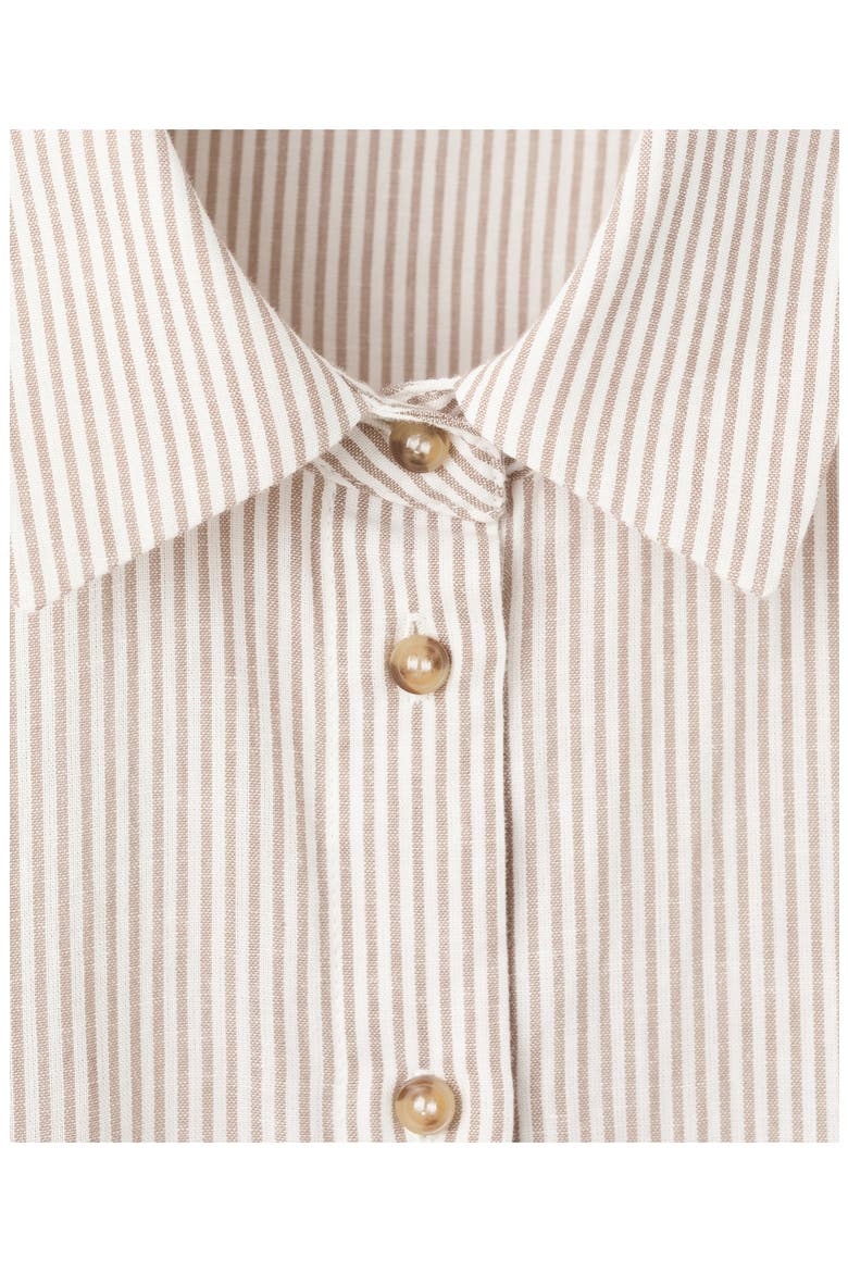 Stripe Short Sleeve Button-Up Shirt, Alternate, color, SAND