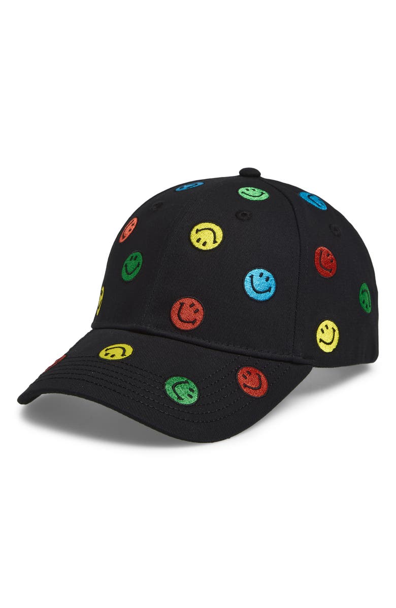 MARKET SMILEY<sup>®</sup> Patch Baseball Cap, Main, color, Black