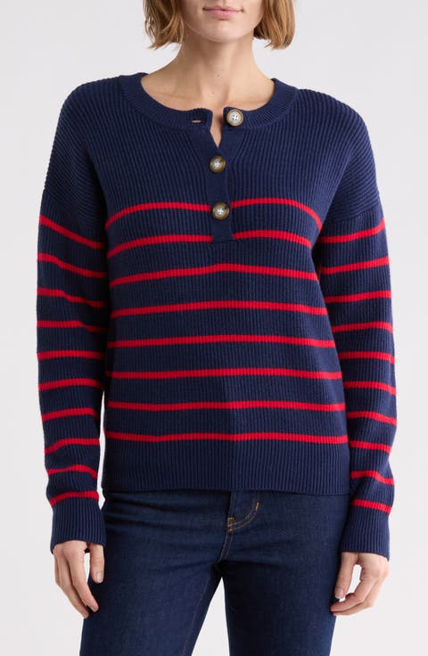 Striped Button Up Sweater