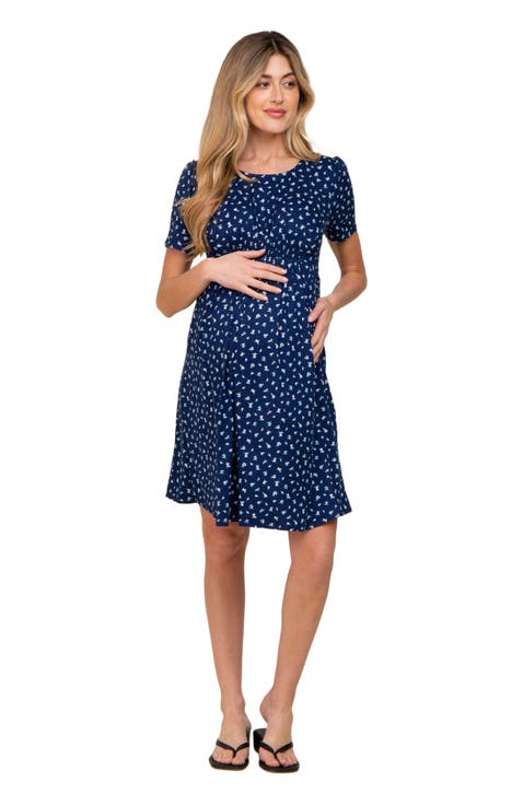 Floral Smocked Short Sleeve Dress