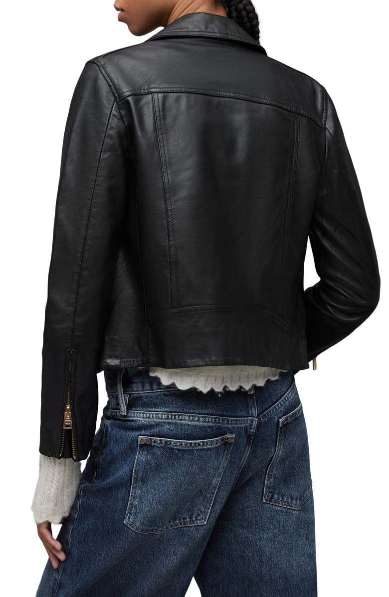 AllSaints Dalby Leather Biker Jacket, Alternate, color, 
