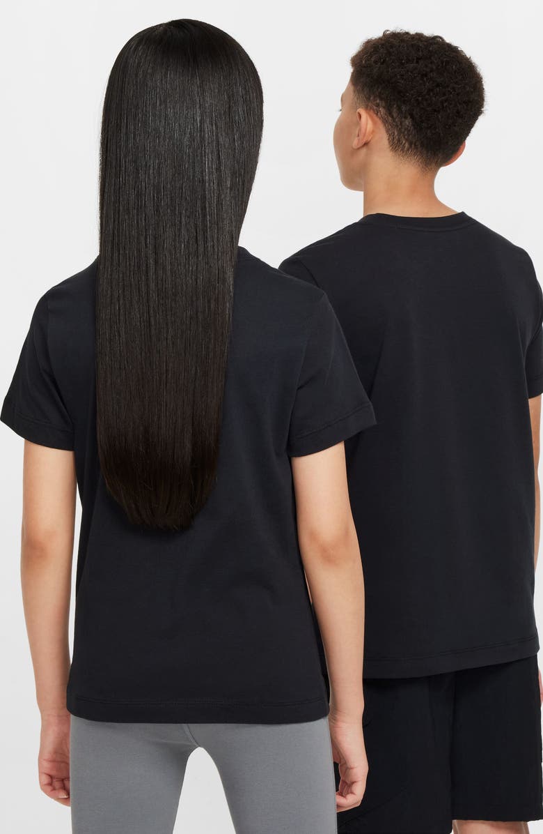 Nike Kids' Sportswear Cotton Graphic T-Shirt, Alternate, color, 010 Black