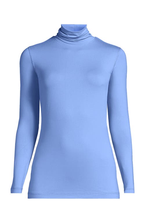 Lands' End Baselayer Cozy Thermaskin Turtleneck Top In Animal Print