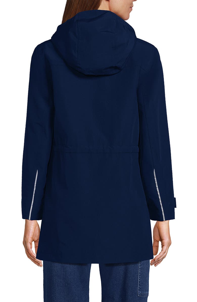 Lands' End Squall Hooded Waterproof Raincoat, Alternate, color, Deep Sea Navy