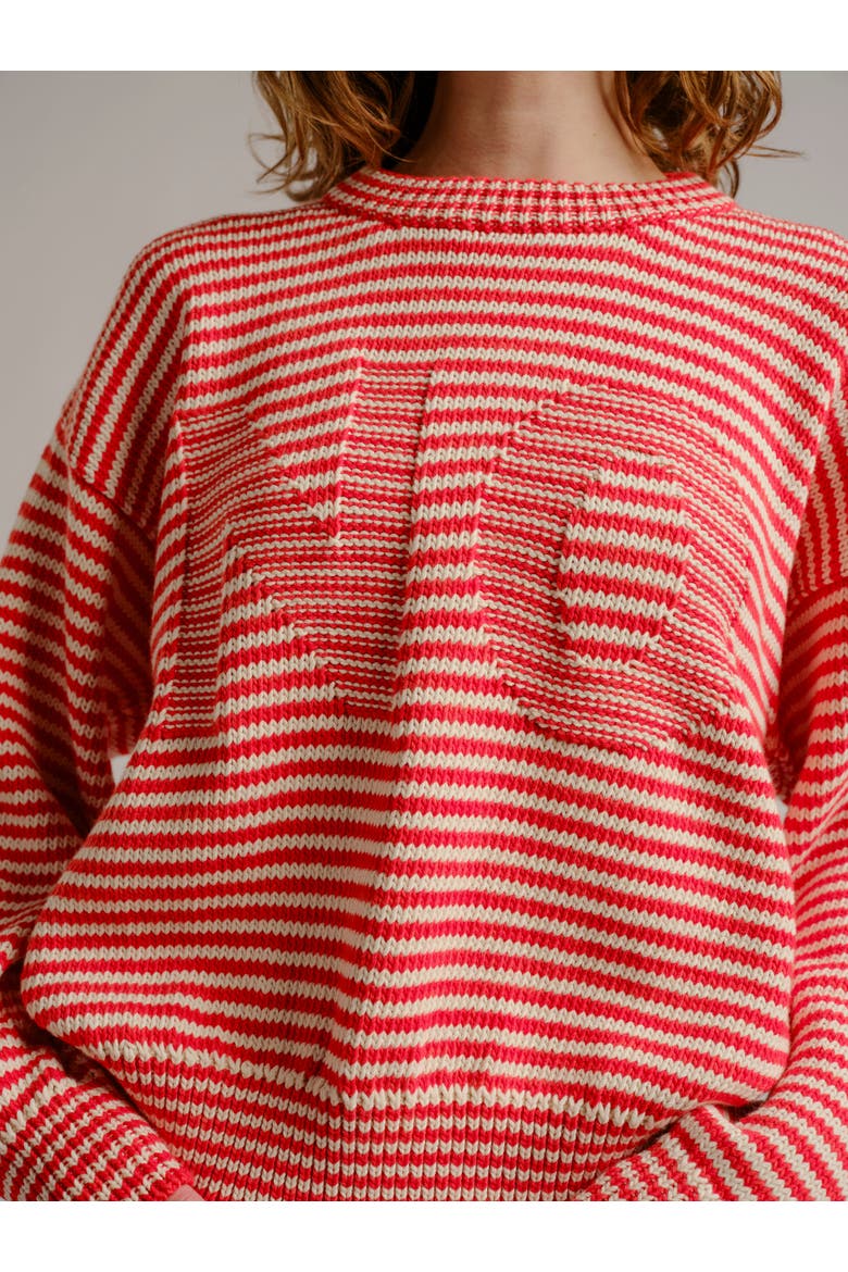 Garter No Pima Cotton Sweater, Alternate, color, Stop