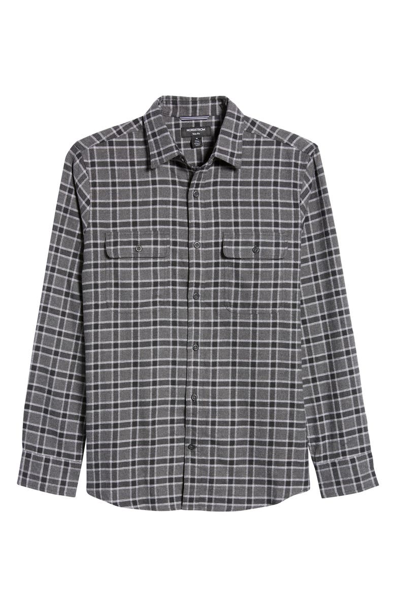 Nordstrom Flannel Button-Up Shirt, Alternate, color,