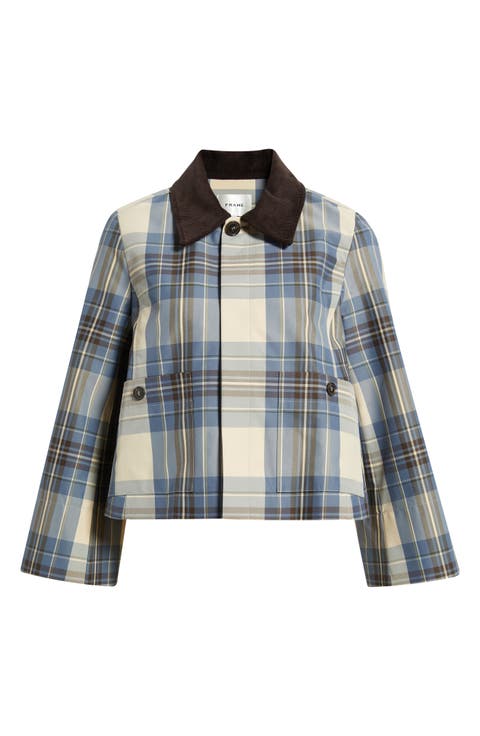 The Short Plaid Cotton Blend Mac Coat
