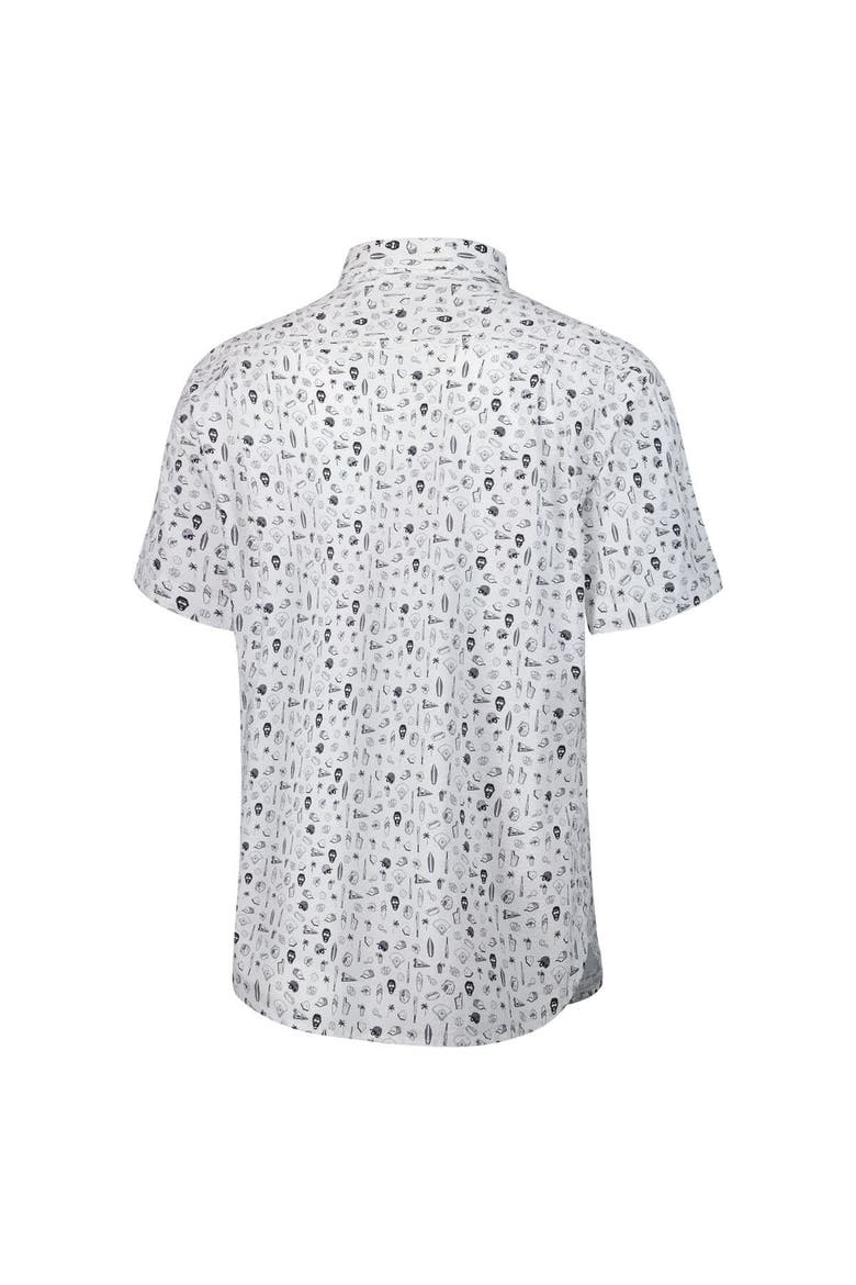 Men's Tommy Bahama  Gray New York Yankees Nova Wave Riptide Rally Camp Button-Up Short Sleeve Shirt, Alternate, color, Gray