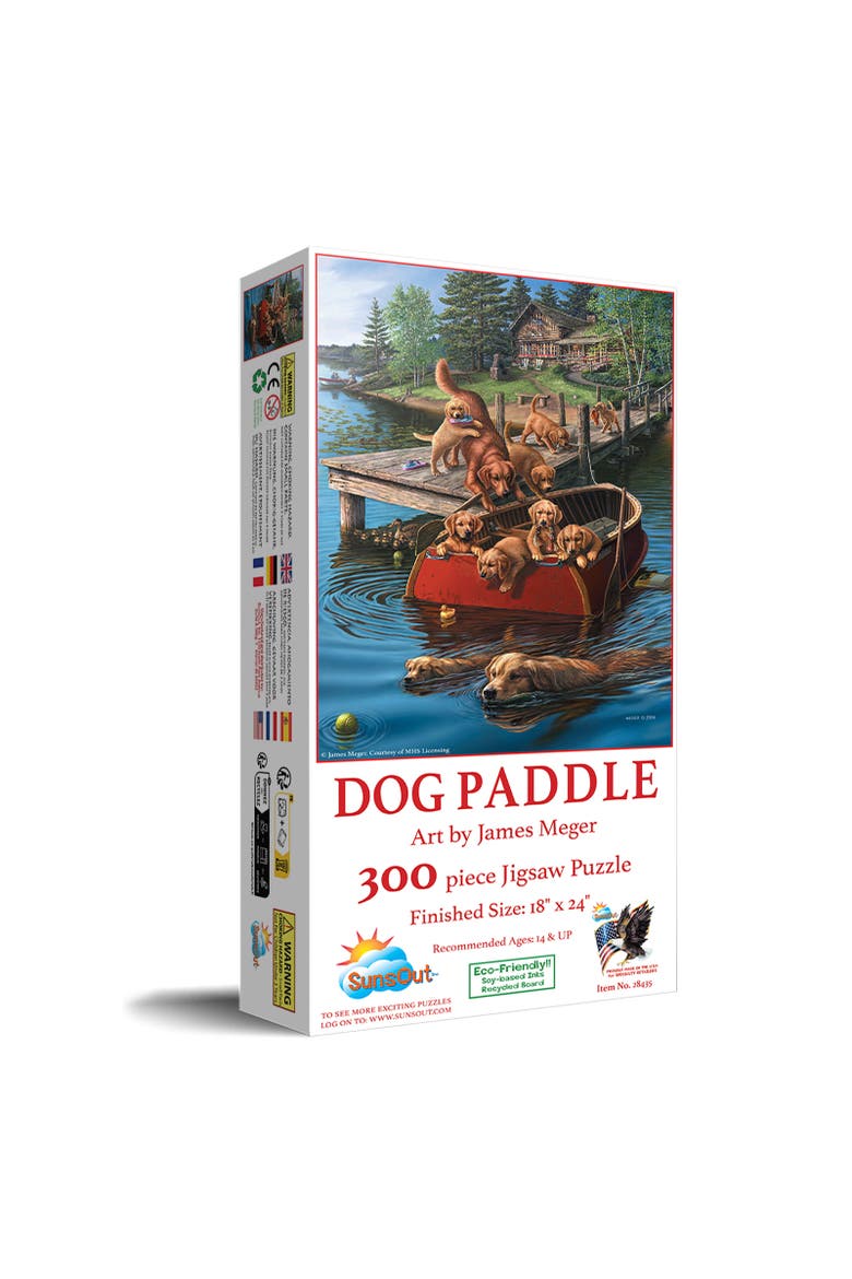 Dog Paddle 300 piece Jigsaw Puzzle for Adults, Main, color, Multicolor