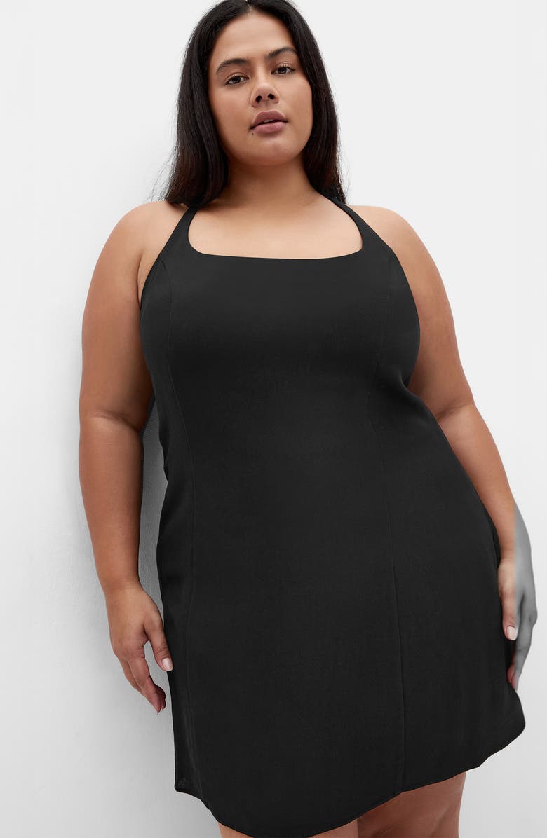 City Chic Caitlin Minidress, Alternate, color, Black