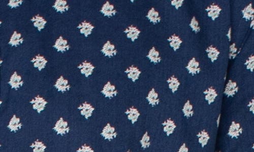 Liverpool Los Angeles Floral Print Short Sleeve Button-up Shirt In Navy Multi