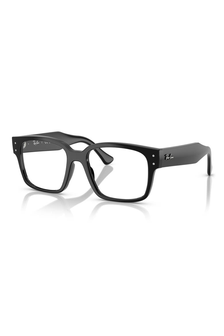 51mm Square optical glasses, Alternate, color, BLACK